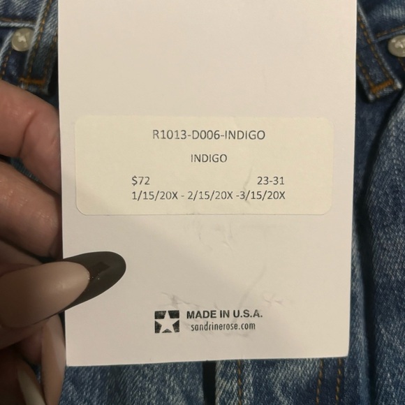 Sandrine Rose X Free People medium wash new size 26 button fly jeans. - Picture 8 of 8